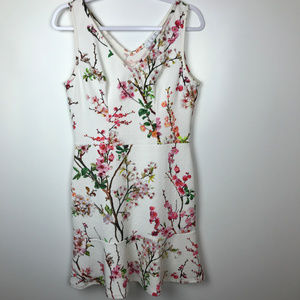 Pappillon Blanc Sz M Floral Print Sleeveless Dress